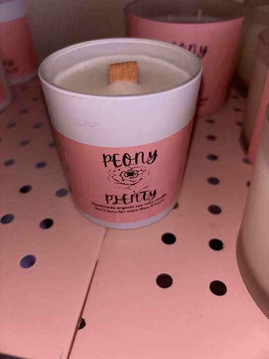 Peony Plenty 8oz. soy wax candle